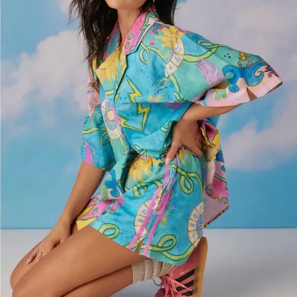 NWT Sabbi Australia Shorts Set - Star Sign XS - Picture 1 of 8